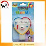 EN71 Hot Sale Baby Birthday Fancy Magic Heart Number 1 Candle