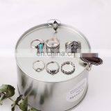 8 Pcs/set New Gold Retro Vintage Women Lady Gemstone Turquoise Jewelry Punk Rings Sets thumbnail-4