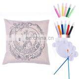 Custom Toy OEM Design Creative Painting Toy Kids DIY Craft Colorful Cushions