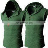 T-MV001 Men Casual Hat Half Placket Tank Tops thumbnail-5