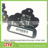 Non-standard Size Barcode Printing Cheap Metal Stainless Steel Card thumbnail-3