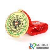 Factory Customized Enamel Metal Sports Medal With Custom Ribbon thumbnail-2