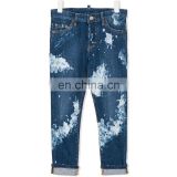 DiZNEW OEM High Quality Blue Painting Denim Clothing Kids Boys Biker Jeans pants