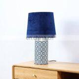 Living Room Decorative Lights Office Hotel Blue Ceramic Table Lamp for Home Decor thumbnail-4