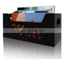 Acrylic Mail Letter Holder Box Tabletop File Folder Paper Storage Organizer Tray