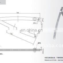TX90-4 New Pattern Silver Chrome Coated Stainless Steel Door Stop thumbnail-3