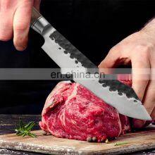 Forged Kitchen Knife Hammered Stainless Steel Outdoor Fish Deboning Segmentation Butcher Knife With Double Steel Head Chef Knife thumbnail-4