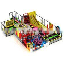 Factory Adult Kids Ninja Course Big Indoor Trampoline Park Equipment With Foam Pit
