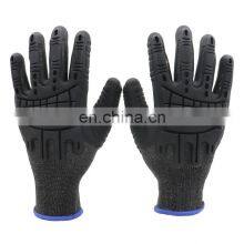 Factory Custom Industrial TPE TPR Black Anti Impact Protection Mechanical Work Safety Gloves thumbnail-2