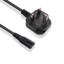 U.K. 3-PIN Plug TO C7 AC Power Cord Bare Stranded Copper BS Standard Power Cord