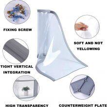 Fuxing 1mm Auto-close Transparent Blue Clear Plastic Magnetic Pvc Strip Curtain Used For Doors Pvc Curtain Strip thumbnail-1