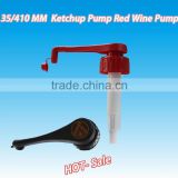 35MM PP Food-grade Red Wine Pump Printing Logo /syrup pump with shrinked wrap