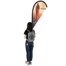 Weihai WZRODS Multi-use Branded Human Feather Teardrop Rectangle X Plastic Backpack Flag Pole for Outdoor Advertising thumbnail-2