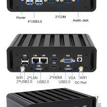 HMC040 Cheapest Intel I5-7200U 16GB+256GB Wifi IP51 Industrial Fanless Mini PC BOX