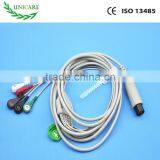 ECG Consumable Professional 5 Leads Creative Ecg Cable With Snap Unicare thumbnail-1
