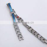 Wholesale Blue Stainless Steel Health Magnetic Bracelet of Women thumbnail-2