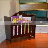 Modern Mahogany Wooden Magazine Rack Monica, Wooden Magazines Rack, Wooden Display Rack, Wooden Book Racks for Office thumbnail-2