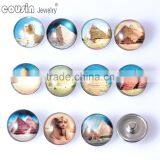 18mm Glass Snap Button Cutomized for Interchangeable Charm Jewelry Fit Snap Button Jewelry Cousin Jewelry thumbnail-3