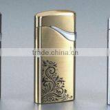 Luxury Noble Metal Flint Normal Flame Gas Refillable Cigarette Lighter thumbnail-1