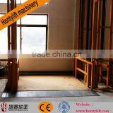 Outdoor Warehouse Hydraulic Cargo Lift Elevators/wall Mounted Hydraulic Lead Rail Lift thumbnail-1