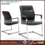 Elegant Chromed Base Conference Leather Chair Office Chair Producer