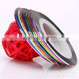 10pcs/lot Color Beauty Rolls Striping Decals Foil Tips Tape Line DIY Design Nail Art Stickers Tools Decorations thumbnail-3