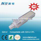10w G24d PL LED Lamp for Replacing 20W to 22W CFL PL