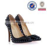 2016 Newest Best Selling Unique Yellow Real Leather High-end High Heel Wholesale Warehouse Shoes