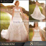 Best Selling Turkey Istanbul Lace Long Train Wedding Dress thumbnail-1