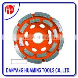 Factory diamond Double Row Cup Grinding Wheel for fast grinding concrete surface and floor
