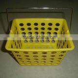 Plastic Storage Basket/basket/Handle Basket/Mini Baskets With Iron Handle/Sundries Basket/oblong Basket/small Basket/kid Basket/