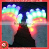 25CM white led finger light gloves