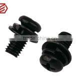 Cross Recessed Small Pan Head Screw , Single Coil Spring Lock Washer and Plain Washer GB/T9074 thumbnail-1