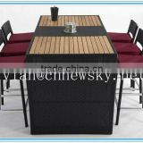 outdoor plastic rattan bar stool teak furniture