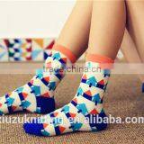 Trees and House Stripe Cool Unisex Crew Sock thumbnail-2