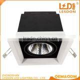 New Design Professional Dimbal Square 12w 15w Cob Led Grille Downlight thumbnail-2