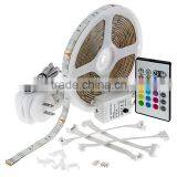 Best Price 12v 5m 14.4w/m Led Strip Rgb Led Tape Kit Remote Controller in High Quality