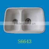 Undermount Acrylic Resin Kitchen Sink White Color