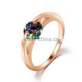 O Rings 18k Gold Plated With Color Zircon Gold Ring thumbnail-1