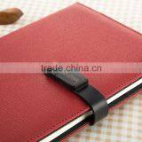 2016 USB PU Leather Notebook Luxury Business Meeting Organizer Usb Notebook With 8G USB and 10000mAh Power Bank as Best Trave thumbnail-3