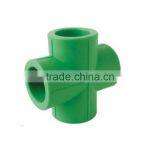 Plastic Plumbing Fitting Ppr Cross for Hot Water