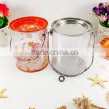 TOP Sale Round Tranparent Christmas Popcorn PVC Tin Bucket thumbnail-2