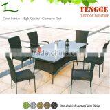 Outdoor Furniture Rattan Dinning Table and 6 Rattan Chairs thumbnail-1