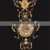 Antique Luxury Brass Wall Hanging Clock, Brass With 24K Gold Plated Home Decorative Wall Clock, Bronze Mounted Clock thumbnail-1