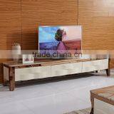 Simple Style Rose Golden Coffee Table Set With Drawer thumbnail-2