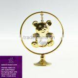 Latest Lovely Gold Plated Crystals Bear for Baby Gift Ideas thumbnail-1