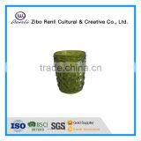 Green Vintage Bubble Votive Glass Candle Holder for Church thumbnail-4