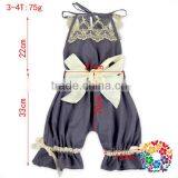 Fashion Baby Summer Smock Lace Flower Playsuit White Bowknot Long Baby Bodysuit Clothing thumbnail-6