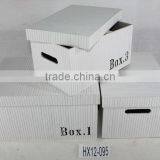 Rectangular Bamboo Storage Basket With Lid S/3 thumbnail-1