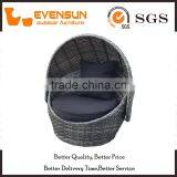 Great Dog Rattan Bed With Canopy Dark Brown thumbnail-1